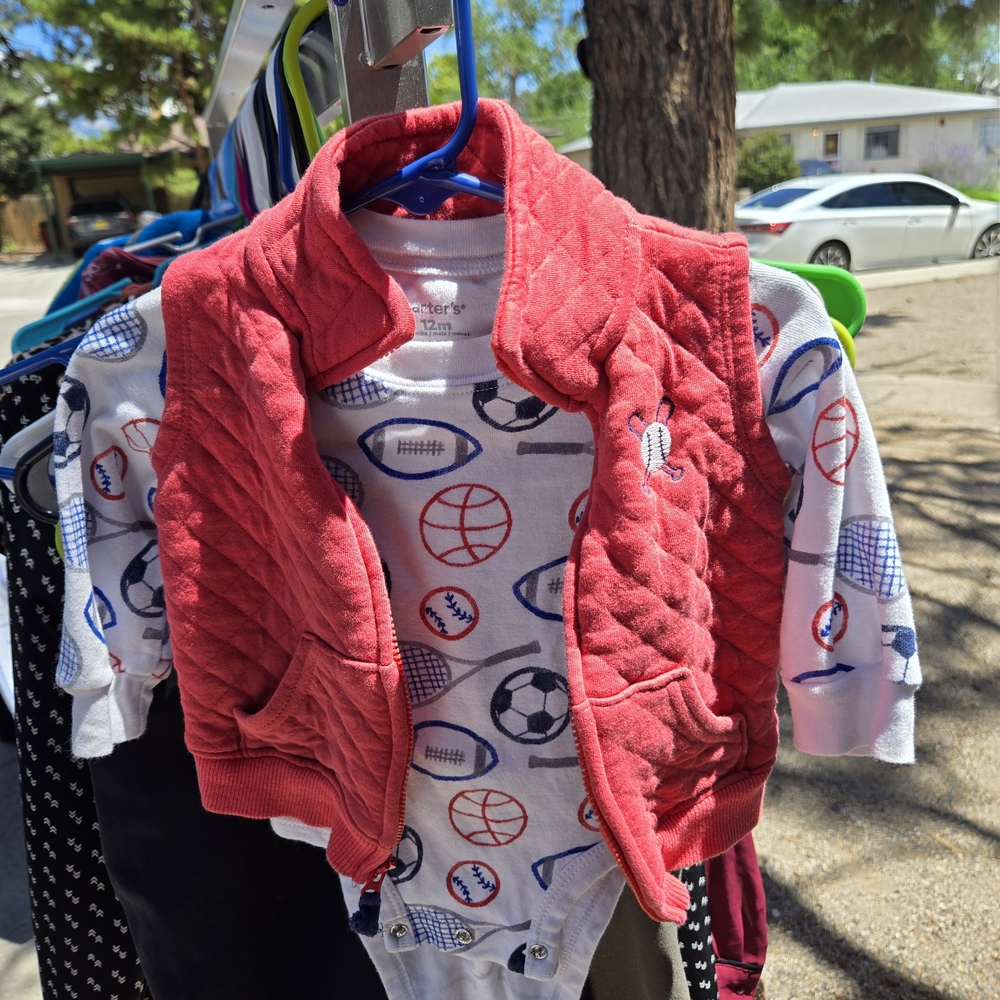 Carter's Red Vest with White Onesie